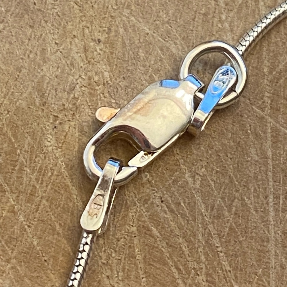 Host pick New Year's Eve! Vintage 925 sterling silver Amber Art Deco pendant - Picture 7 of 11